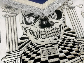 Custom Design Skull Pillars Masters Carpet Handmade Bullion Apron - Bricks Masons