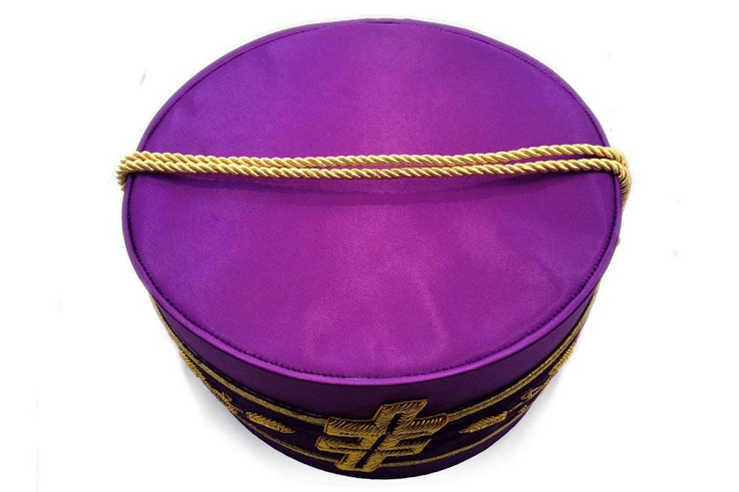 33rd Degree Scottish Rite Crown Cap - Purple Silk - Bricks Masons