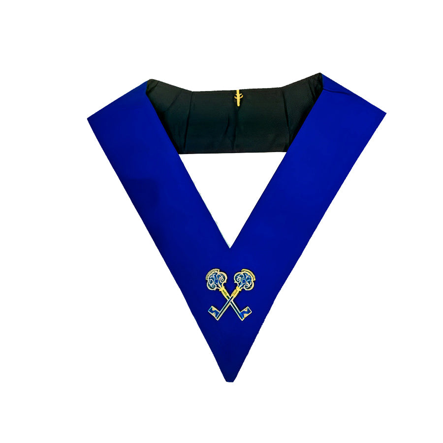 Treasurer Blue Lodge Collar - Royal Blue - Bricks Masons