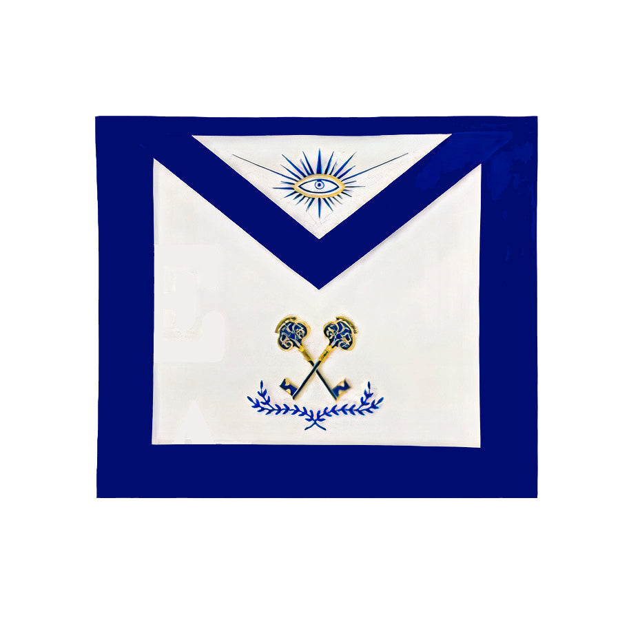 Treasurer Blue Lodge Apron - Royal Blue - Bricks Masons