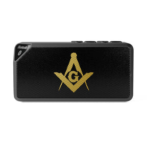 Master Mason Blue Lodge Bluetooth Speaker - Gold Square & Compass G - Bricks Masons