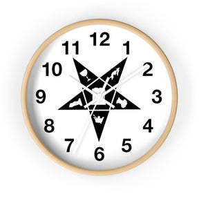 OES Clock - Wooden Frame - Bricks Masons