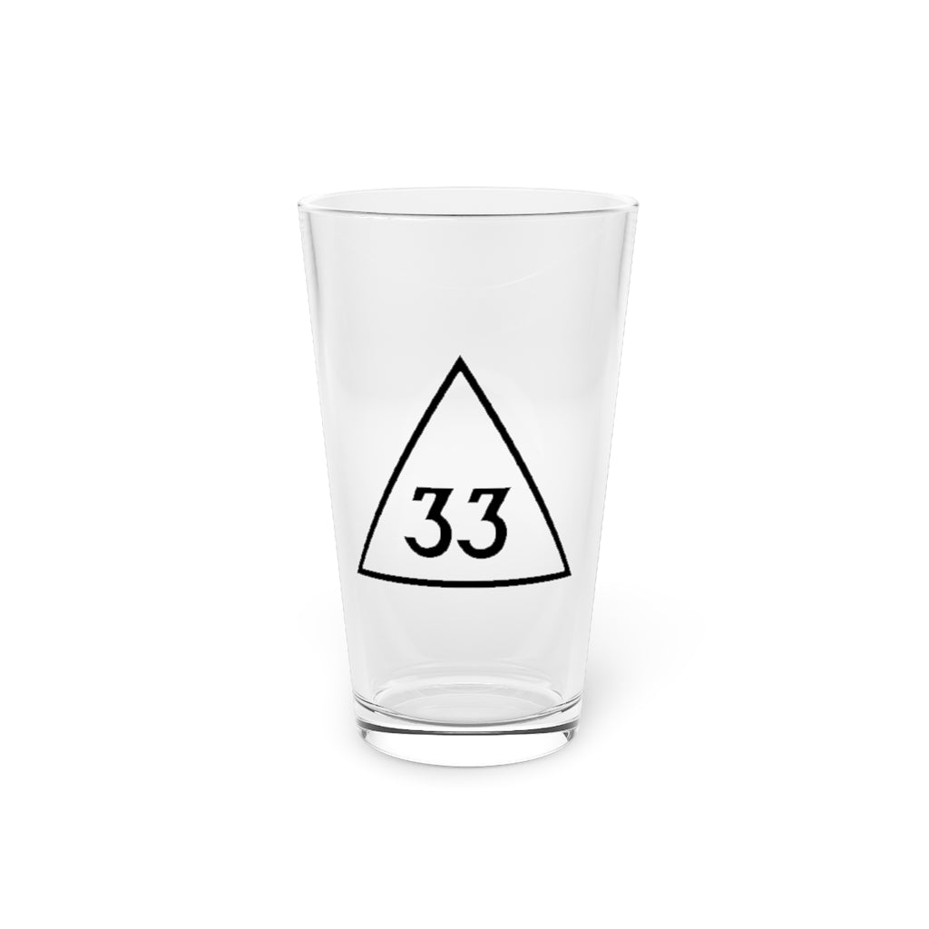 33rd Degree Scottish Rite Pint Glass - 16oz - Bricks Masons