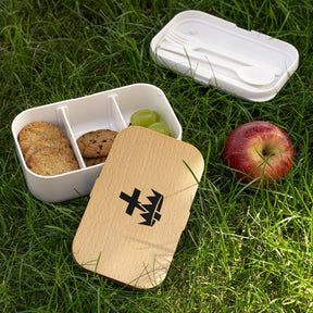 Knights Templar Commandery Lunch Box - Wooden Lid - Bricks Masons