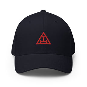 Royal Arch Chapter Baseball Cap - Red Triple Tau Embroidery - Bricks Masons