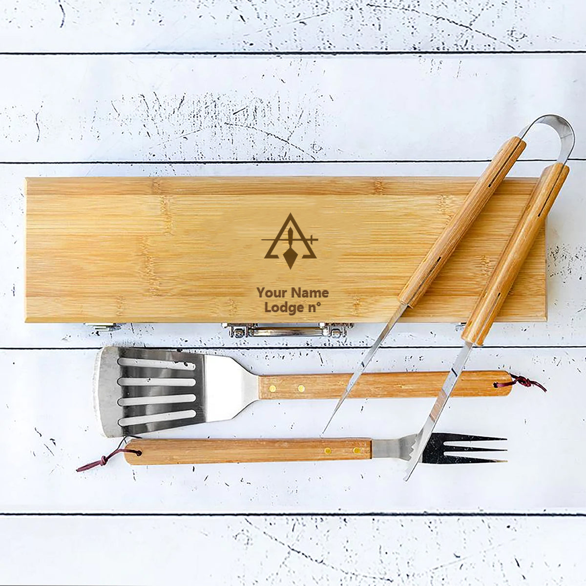 Council Grill Tool - BBQ Set & Bamboo Case - Bricks Masons