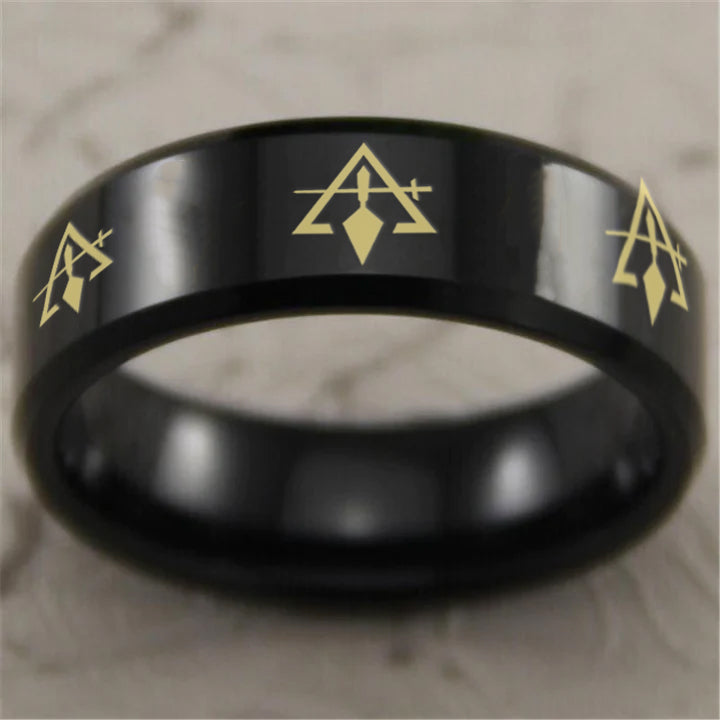 Council Ring - Reverse Comfort Fit Tungsten - Bricks Masons