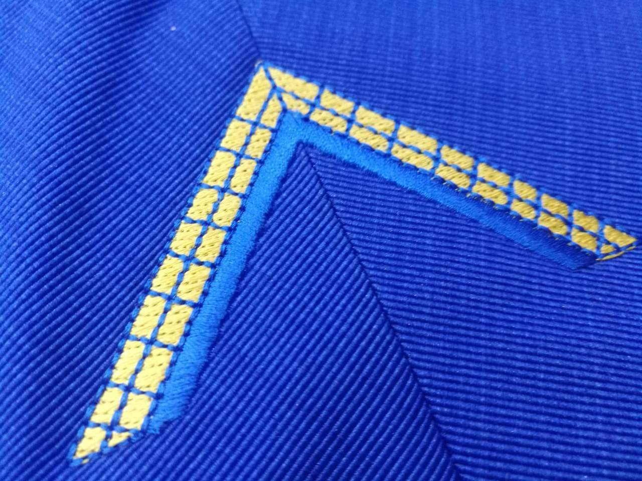 Blue Lodge Officers Collar Set of 12 Machine Embroidery Collars - Bricks Masons