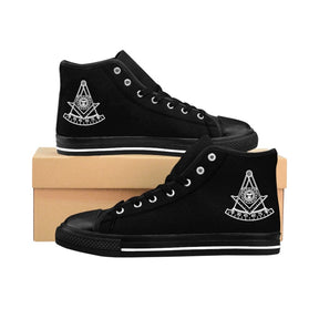 Past Master Blue Lodge California Regulation Sneaker - White & Black - Bricks Masons