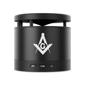Master Mason Blue Lodge Bluetooth Speaker - Square & Compass G Black - Bricks Masons