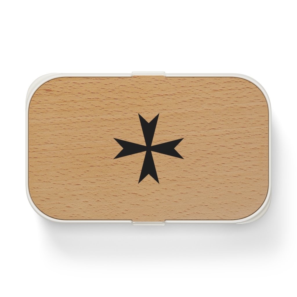 Order Of Malta Commandery Lunch Box - Wooden Lid - Bricks Masons