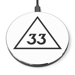 33rd Degree Scottish Rite Wireless Charger - Black & White - Bricks Masons