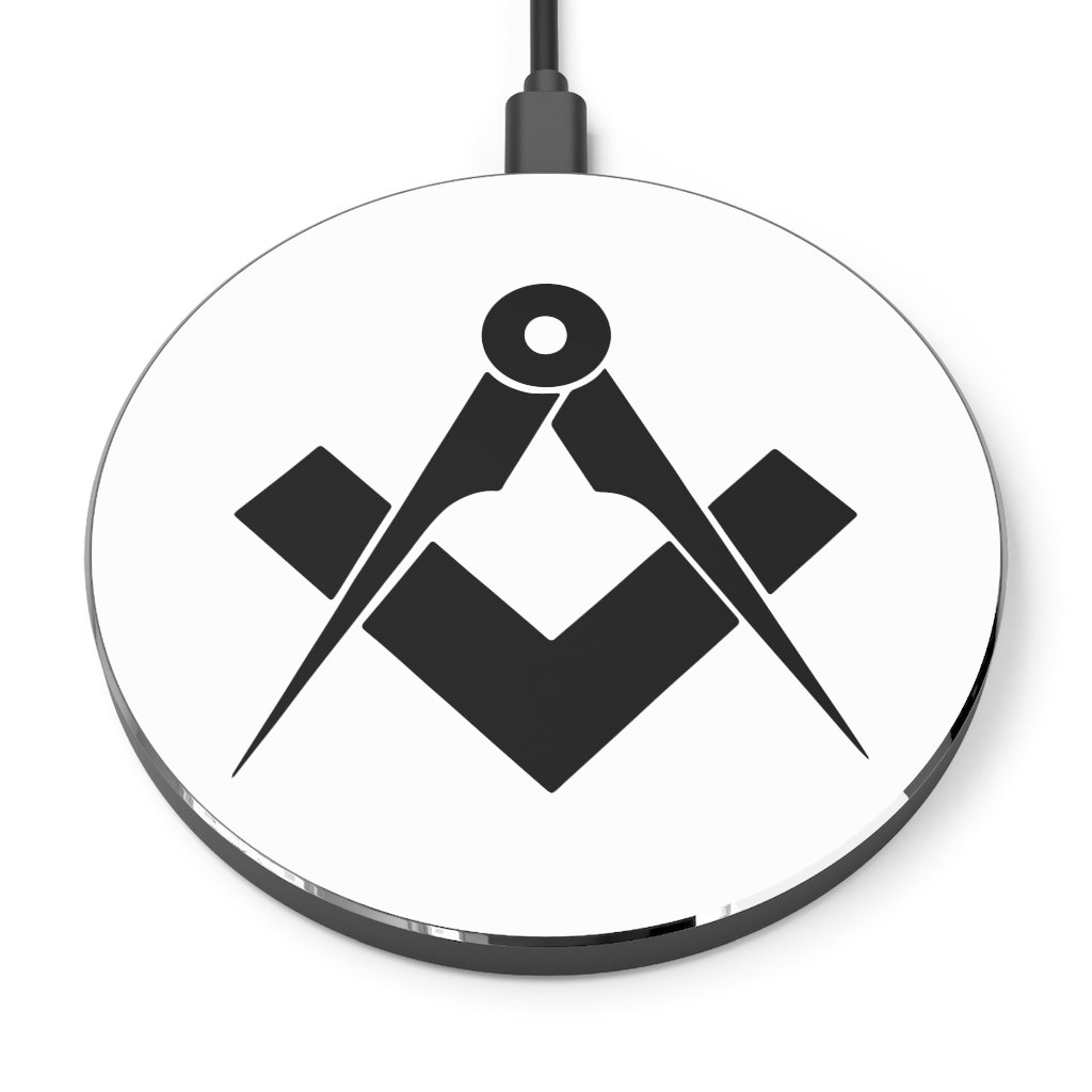 Master Mason Blue Lodge Wireless Charger - Square & Compass - Bricks Masons
