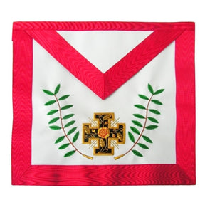 18th Degree Scottish Rite Apron - Patted Cross & Acacia Twigs - Bricks Masons