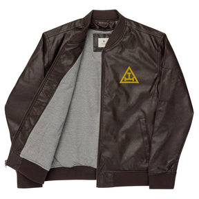 Royal Arch Chapter Jacket - Leather Golden Embroidery - Bricks Masons