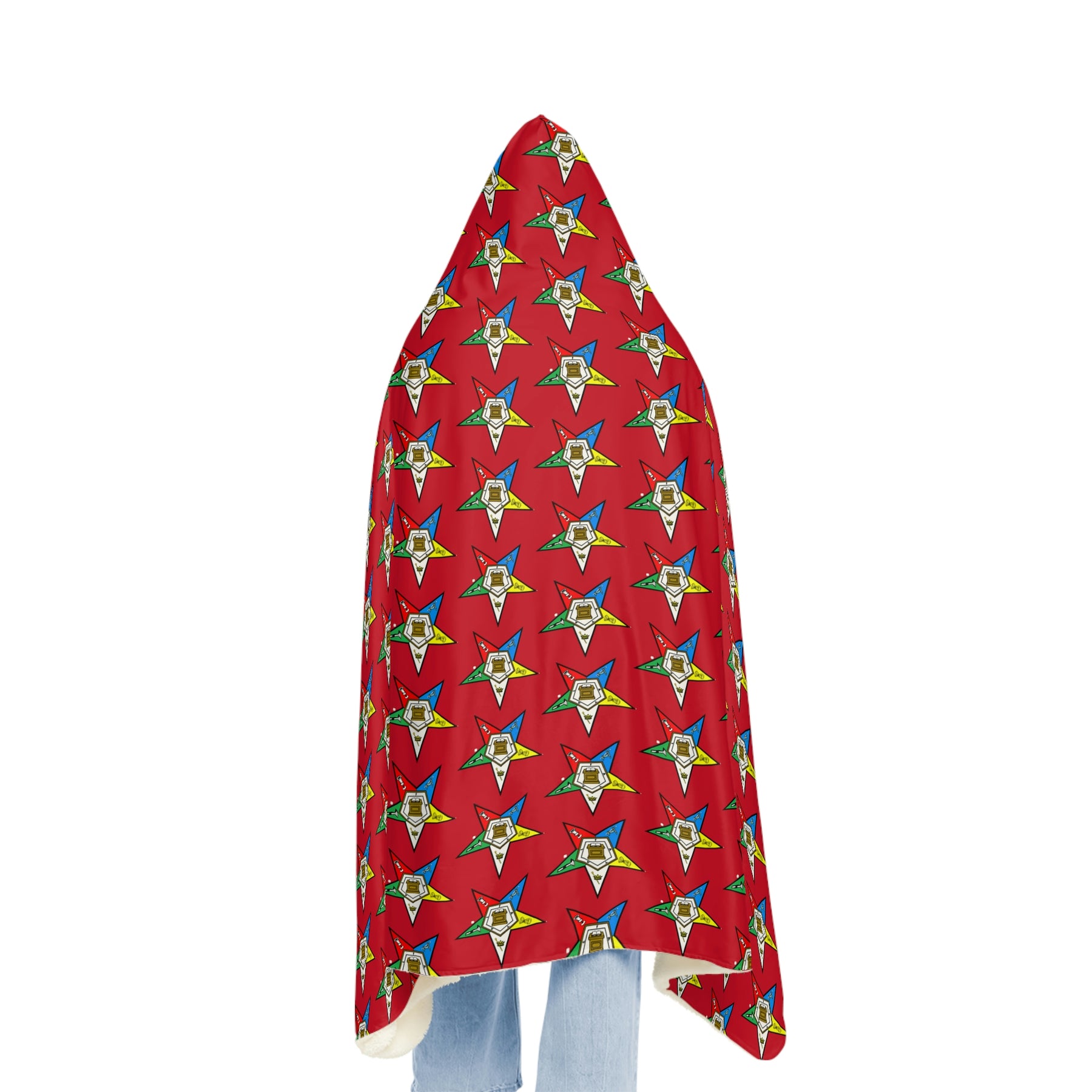 OES Blanket - Hooded In Red - Bricks Masons