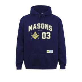 Master Mason Blue Lodge Hoodie - Sports Jersey 03 Square and Compass G - Bricks Masons
