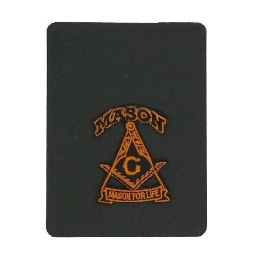 Master Mason Blue Lodge Patch - Mason For Life Square and Compass G Embroidered - Bricks Masons