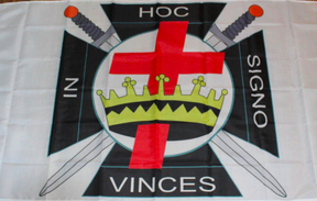 IN HOC SIGNO VINCES Knights Templar Masonic Flag - Bricks Masons
