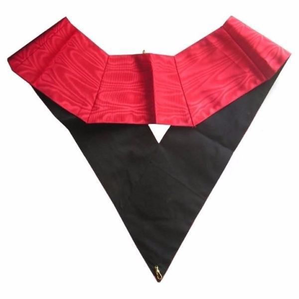 18th Degree Scottish Rite Collar - Pink Moire Inward-Patted Templar Cross - Bricks Masons