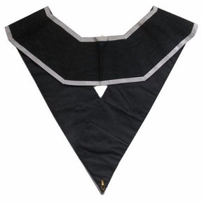 30th Degree Scottish Rite Collar - CKS Black Moire with Grey Borders - Bricks Masons