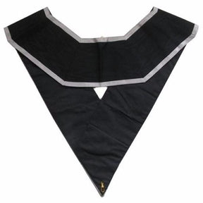 Premier Grand Juge 30th Degree French Collar - Black Moire with White Borders - Bricks Masons