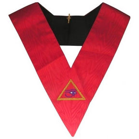 Masonic Memphis Misraim Hand Embroidered Collar - 90 Degree - Bricks Masons