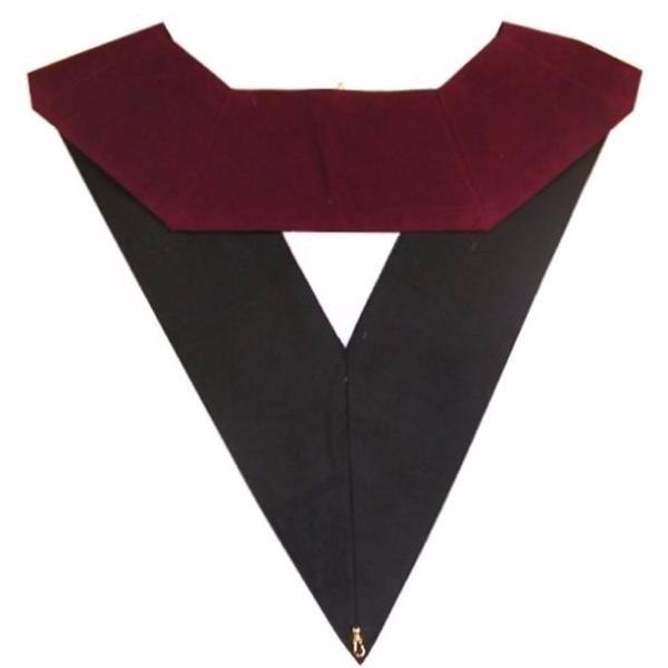 13th Degree Scottish Rite Collar - Plain Crimson Velvet - Bricks Masons