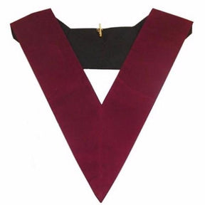 13th Degree Scottish Rite Collar - Plain Crimson Velvet - Bricks Masons