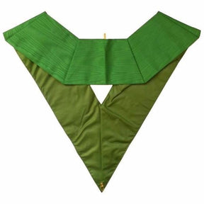5th Degree Scottish Rite Collar - Green Moire - Bricks Masons