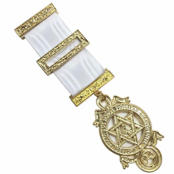 Companion English Royal Arch Breast Jewel - Gold Plated - Bricks Masons