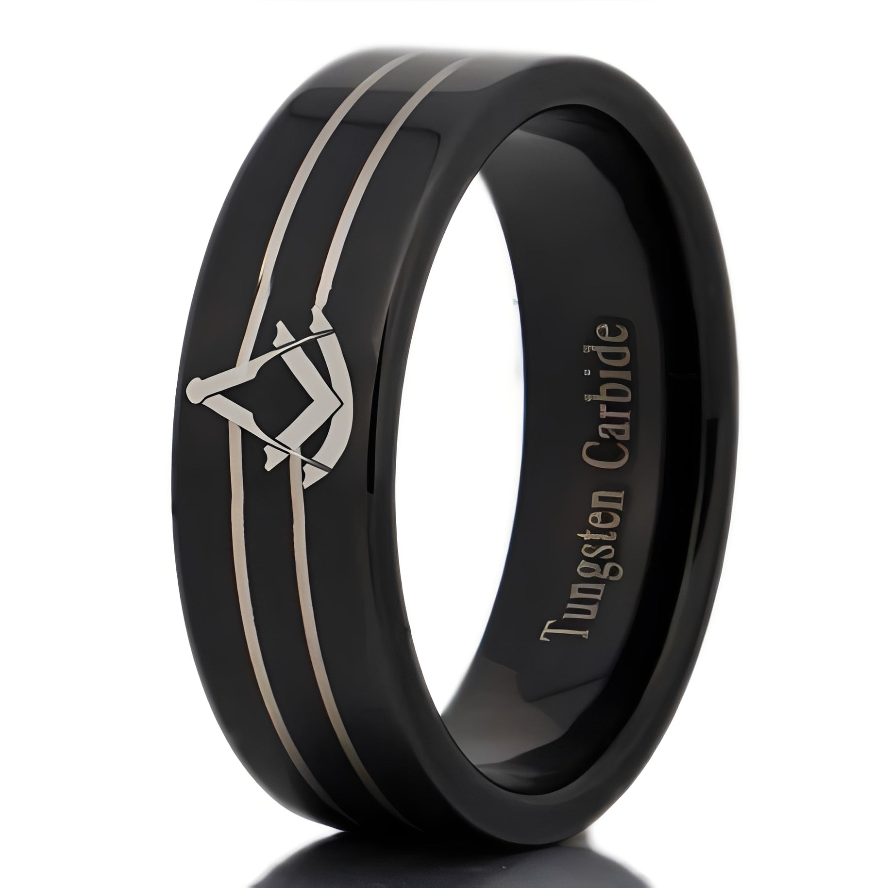 Past Master Blue Lodge Ring - Black Tungsten - Bricks Masons