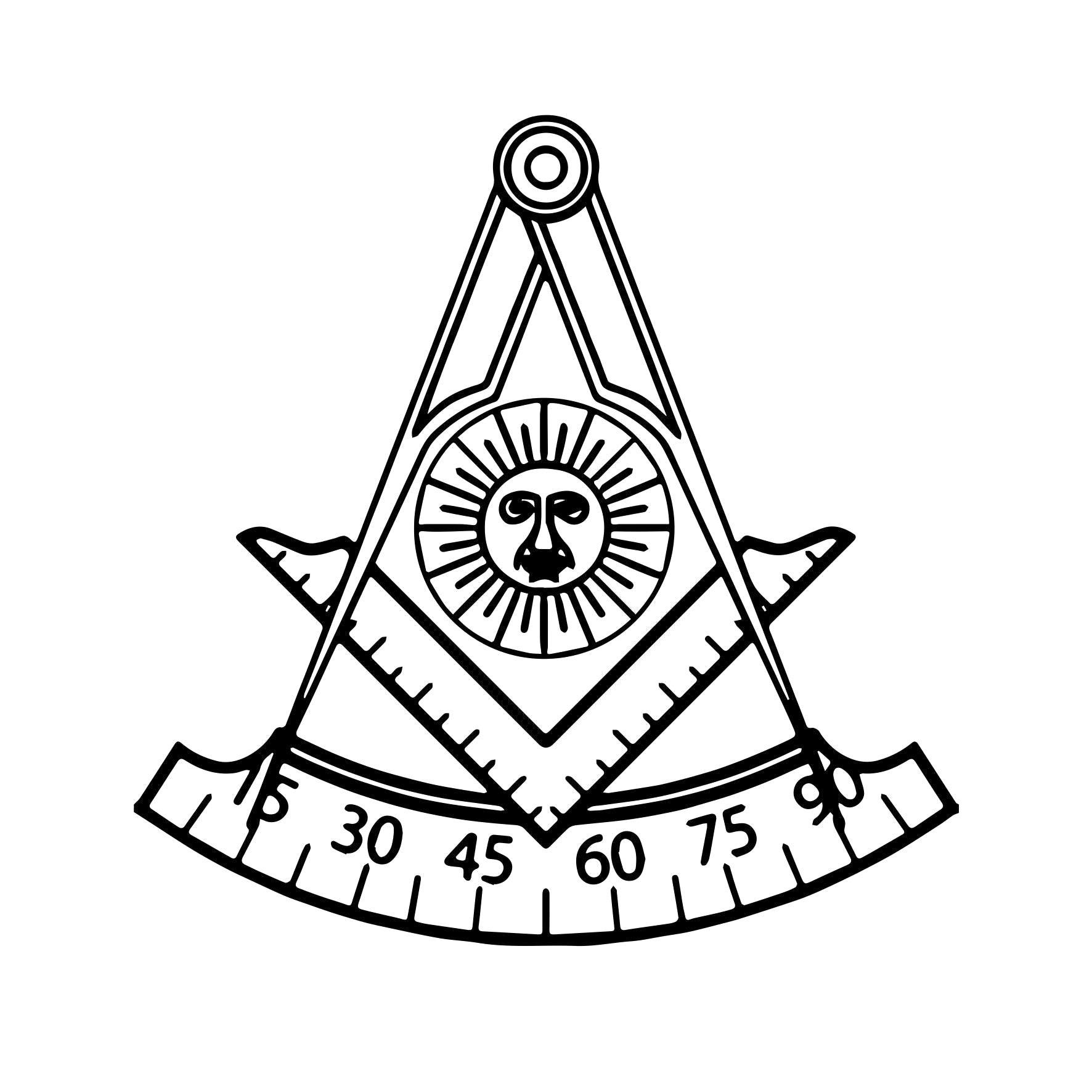 Past Master Blue Lodge California Regulation Steering Wheel Cover - White & Gold - Bricks Masons