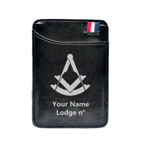 Past Master Blue Lodge Wallet - Black & Brown - Bricks Masons