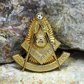 Masonic Past Master Quadrant 2.5cm Lapel Pin - Bricks Masons
