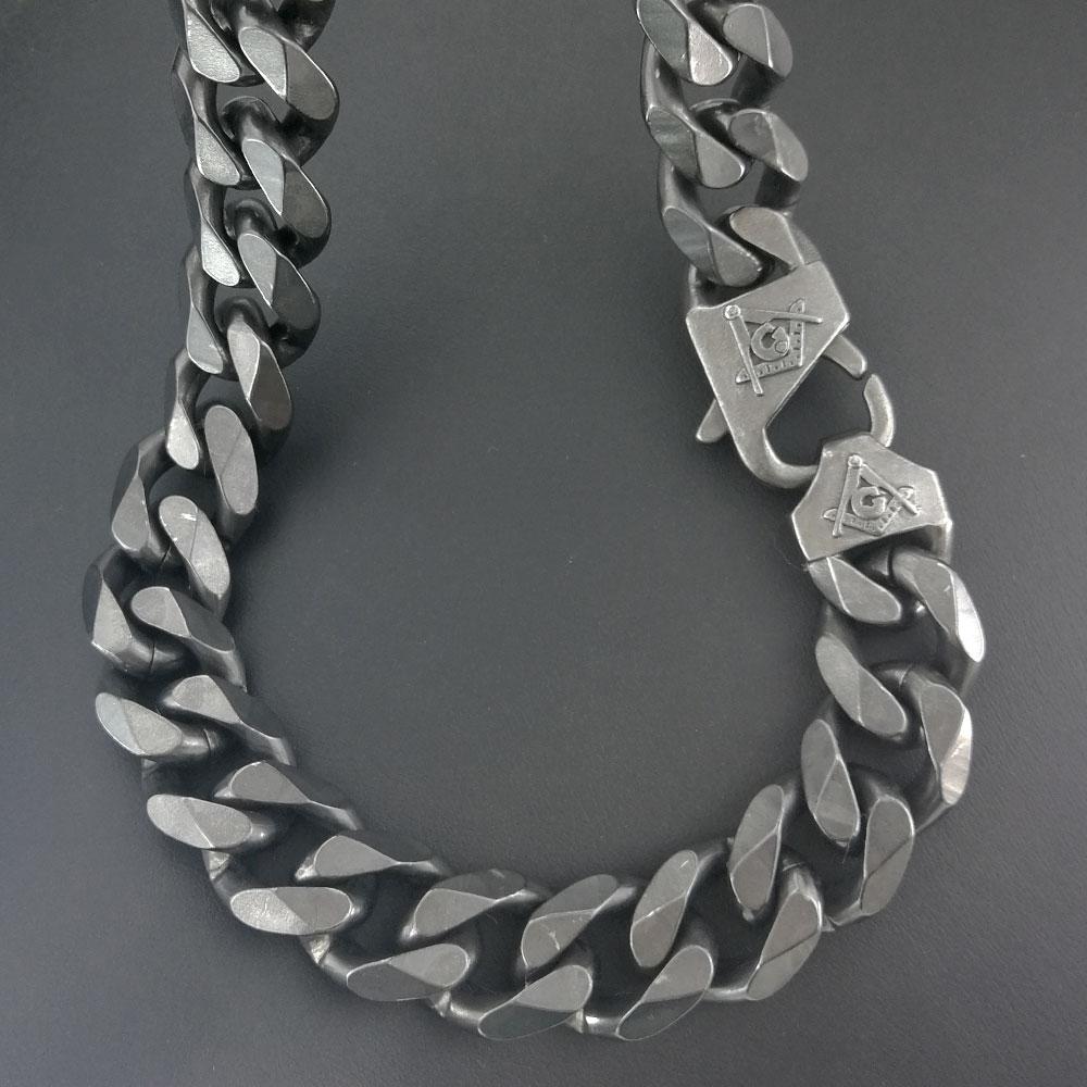 Discrete Masonic Chain Necklace - Bricks Masons