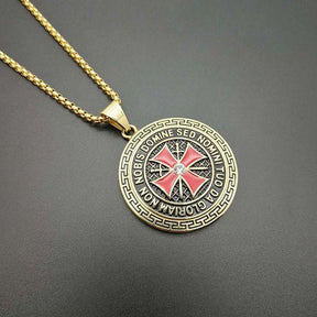 Knights Templar Commandery Necklace - Stainless Steel Gold/Silver - Bricks Masons