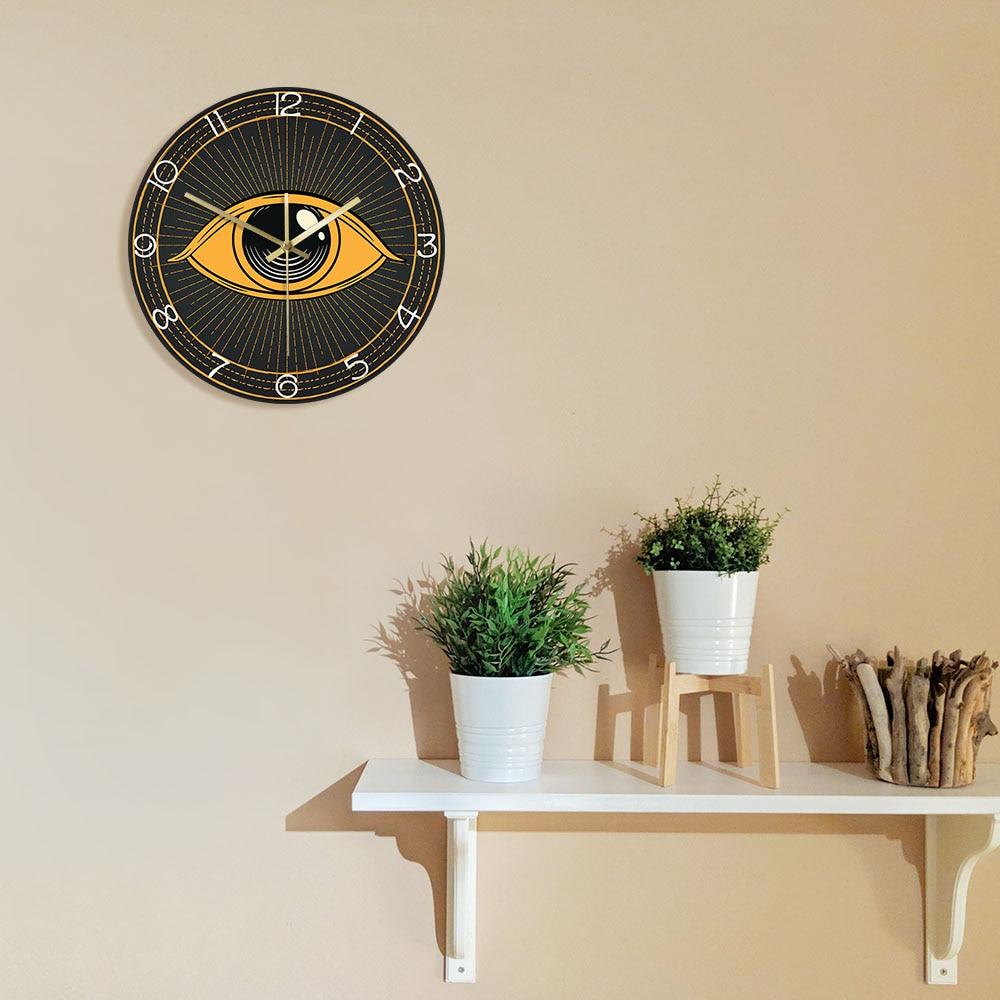Eye Of Providence Clock - Silent Non Ticking - Bricks Masons