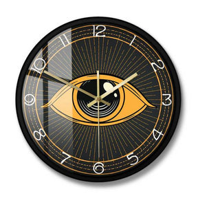 Eye Of Providence Clock - Silent Non Ticking - Bricks Masons