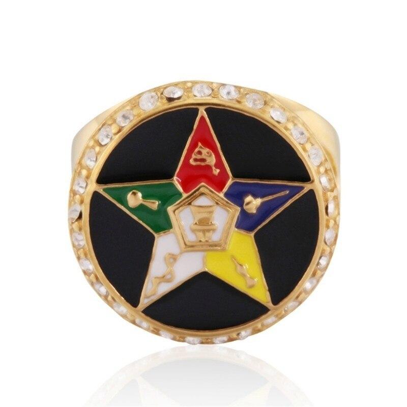 OES Ring - Gold Stainless Steel - Bricks Masons