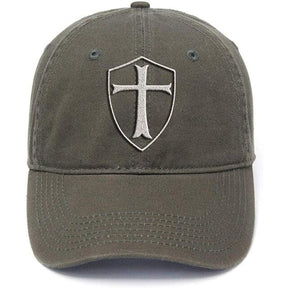 Knights Templar Commandery Baseball Cap - Shield Washed Cotton Adjustable (Multiple colors) - Bricks Masons