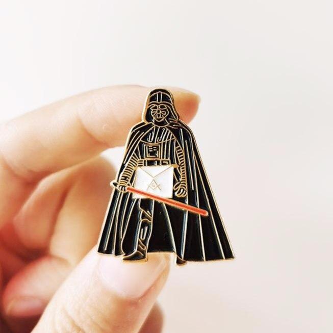 Masonic Lapel Pin - Star Wars Darth Vader - Bricks Masons