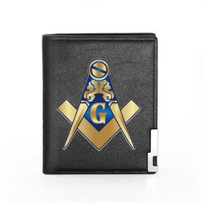 Master Mason Blue Lodge Wallet - Compass And Square G and Credit Card Holder (20 variants) - Bricks Masons