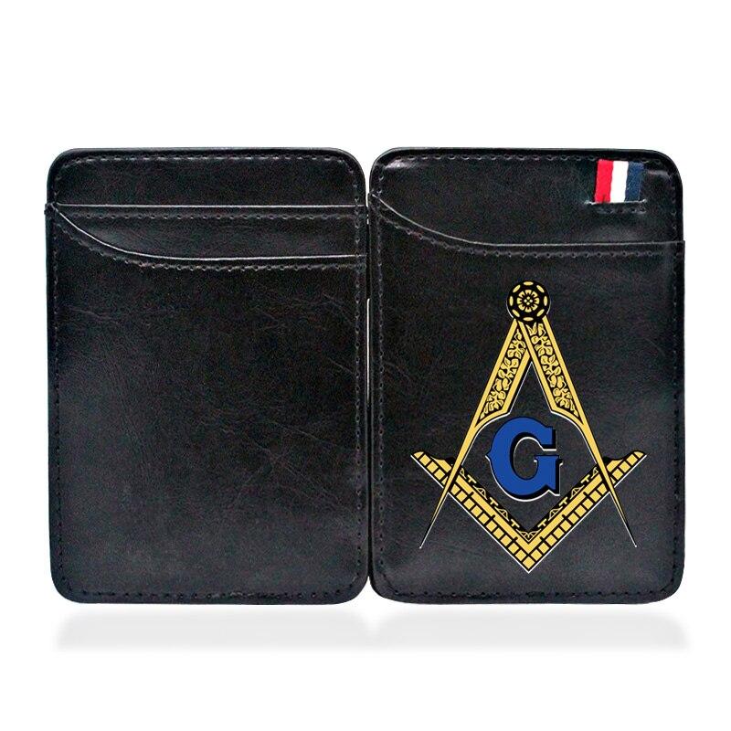 Master Mason Blue Lodge Wallet - (Brown/Black) - Bricks Masons