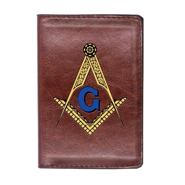 Master Mason Blue Lodge Wallet - Passport With Credit Card Holder - Bricks Masons