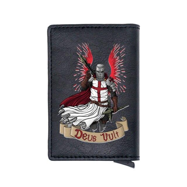 Knights Templar Commandery Wallet - Crusader Cross Deus & Credit Card Holder - Bricks Masons