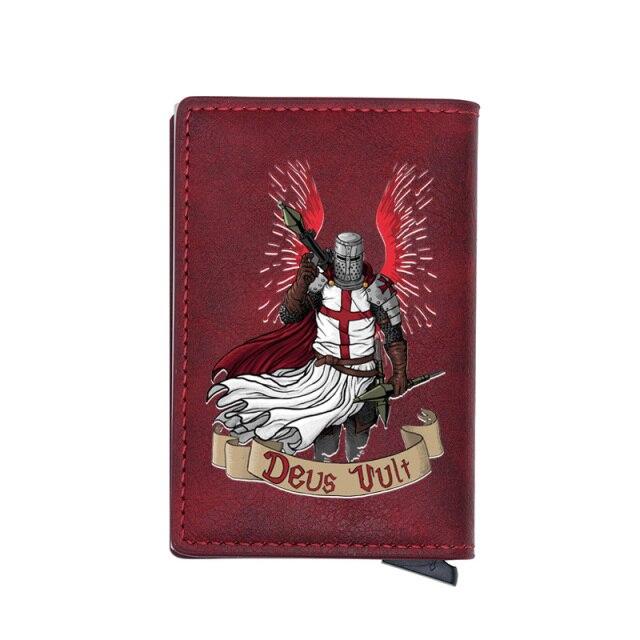 Knights Templar Commandery Wallet - Crusader Cross Deus & Credit Card Holder - Bricks Masons