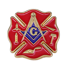 Knights Templar Commandery Lapel Pin - Fireman Fire Service First Responder - Bricks Masons