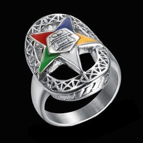 OES Ring - (Silver Gold) - Bricks Masons