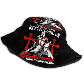 Knights Templar Commandery Bucket Hat - Black & Red - Bricks Masons